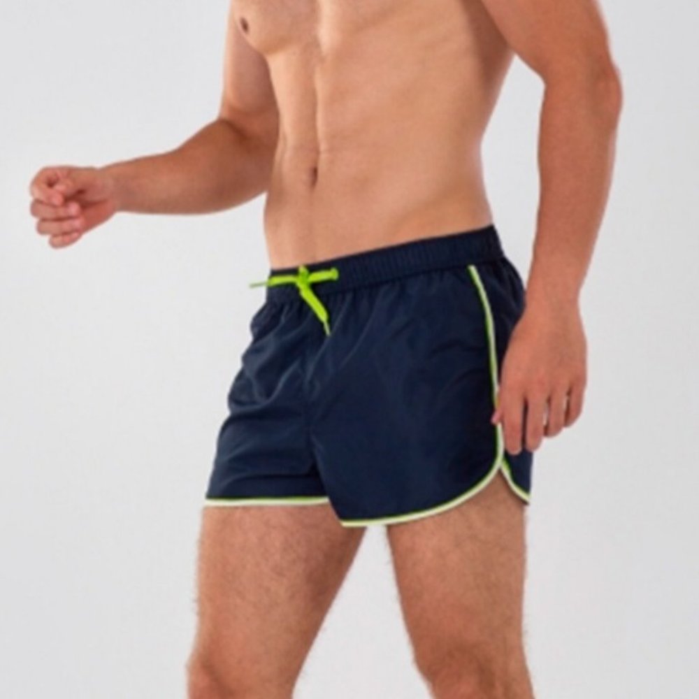 Joma Swimming Trunks Large Navy Blue & Lime Green NWT for Men